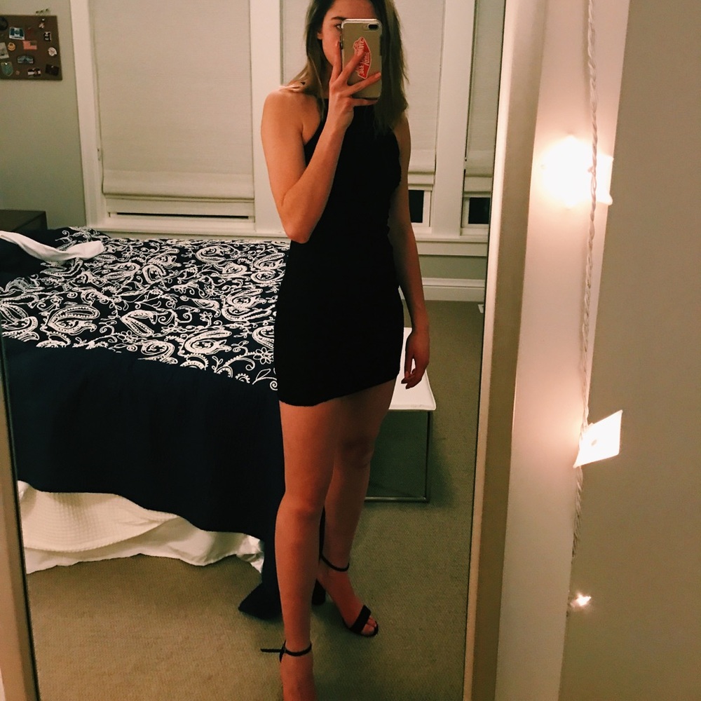 Missguided black body-con mini dress. Tags on.